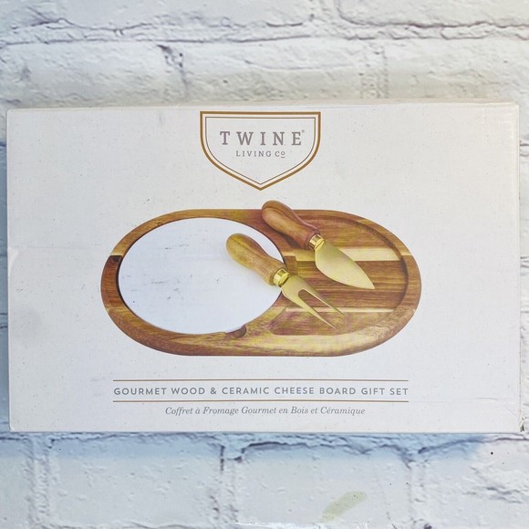 Twine Living Co Dining Twine Living Co Gourmet Acacia Wood Ceramic